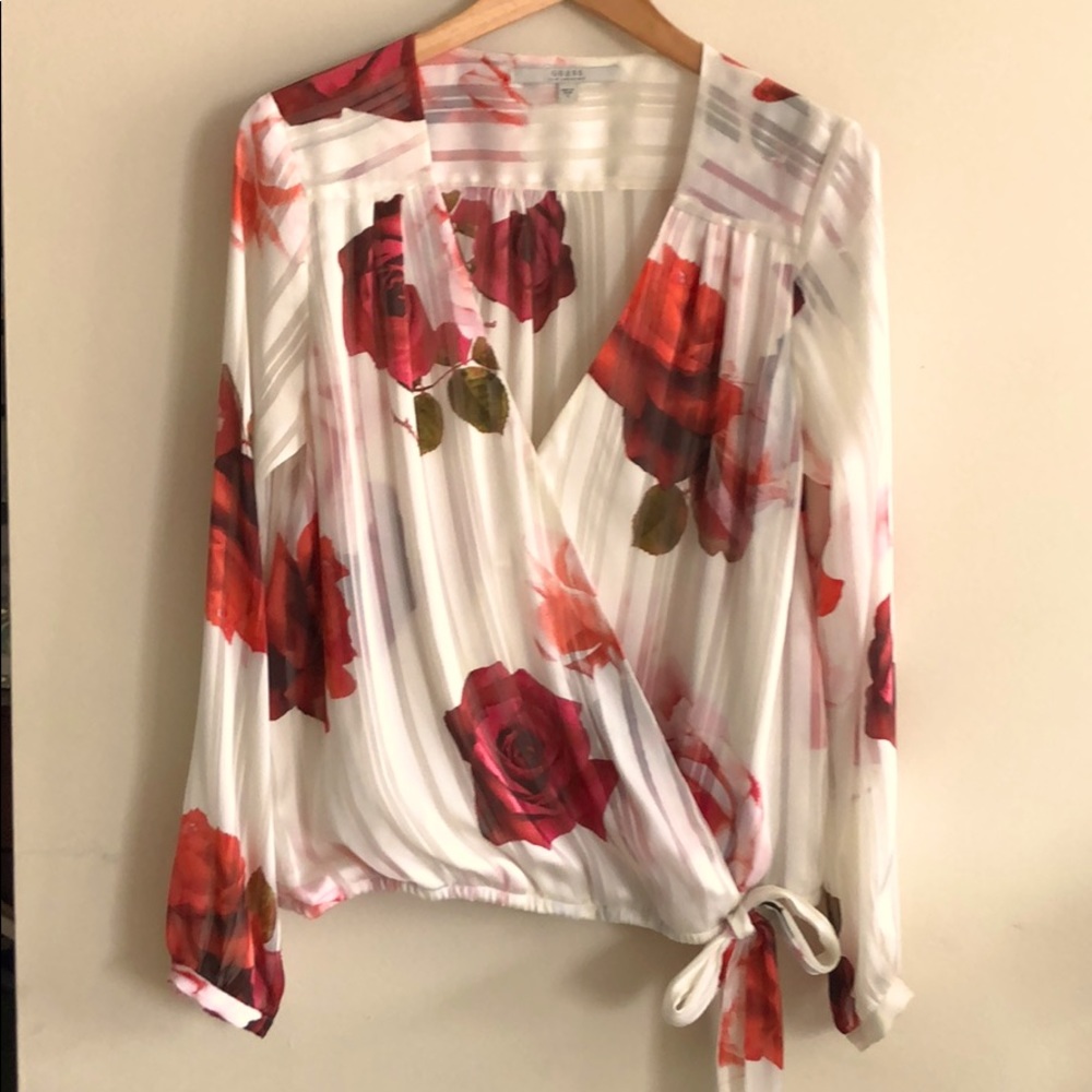 Guess L.Angeles..Small, floral long sleeve blouse.(2)